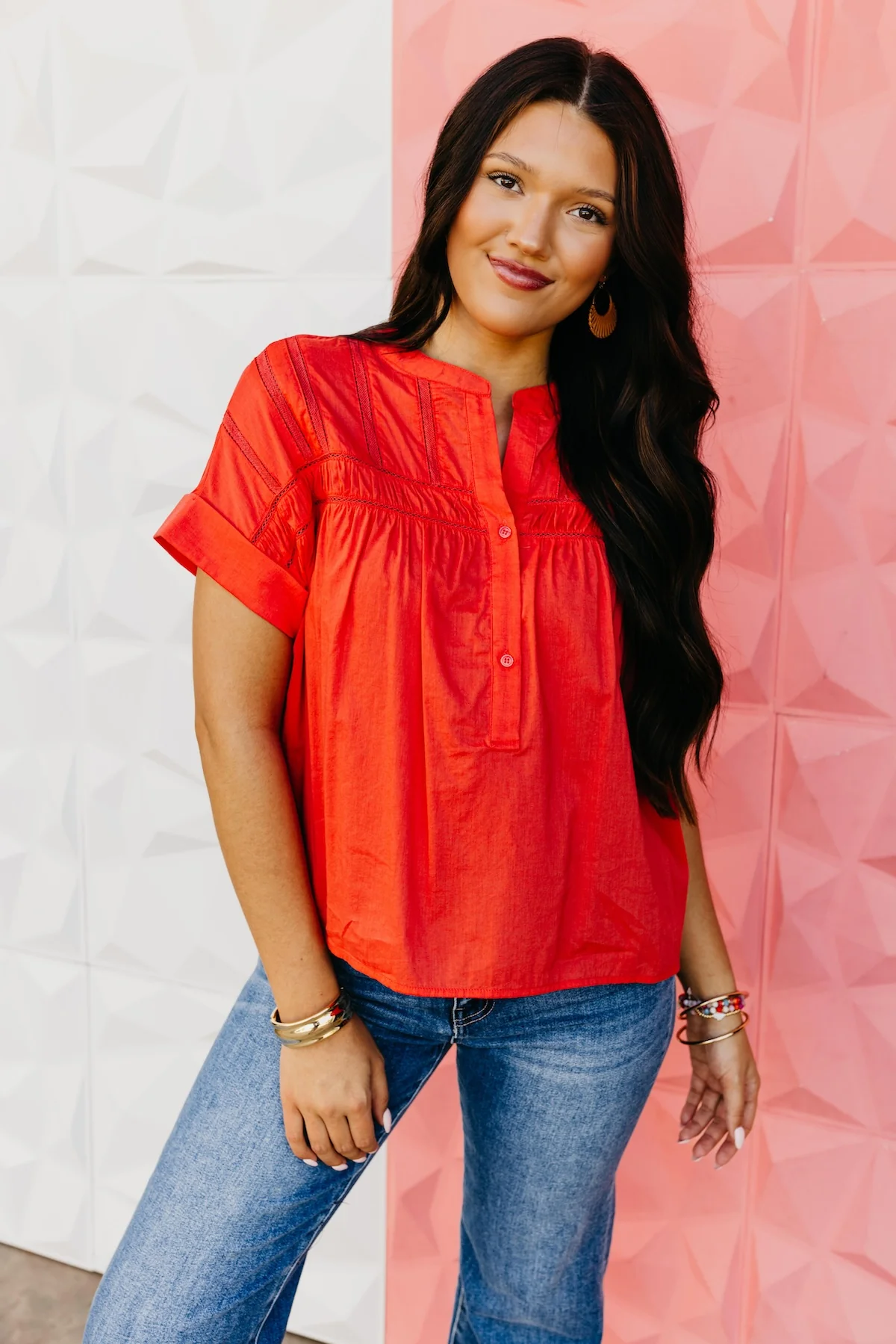The Atticus Lace Dolman Blouse - Image 7