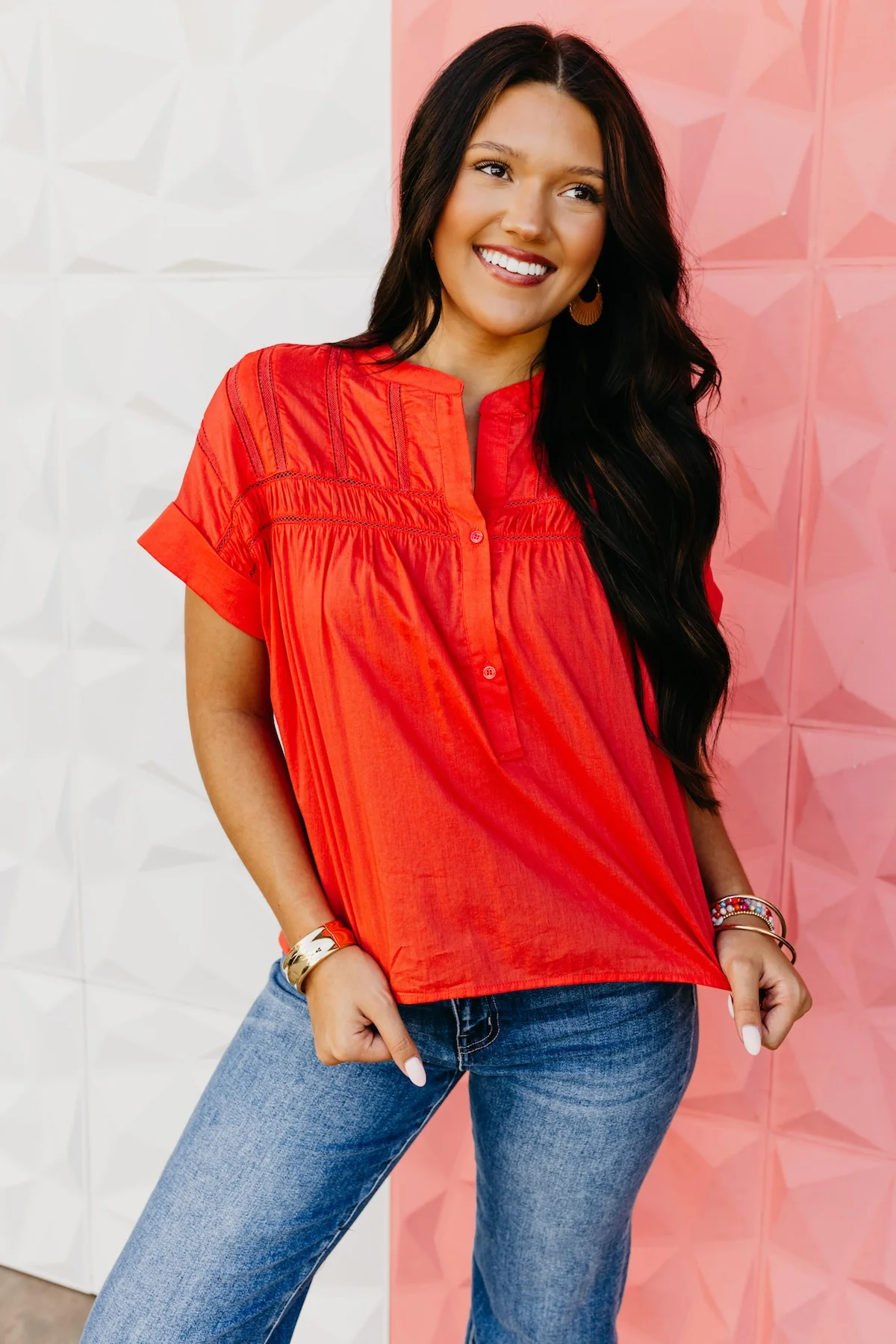 The Atticus Lace Dolman Blouse - Image 8