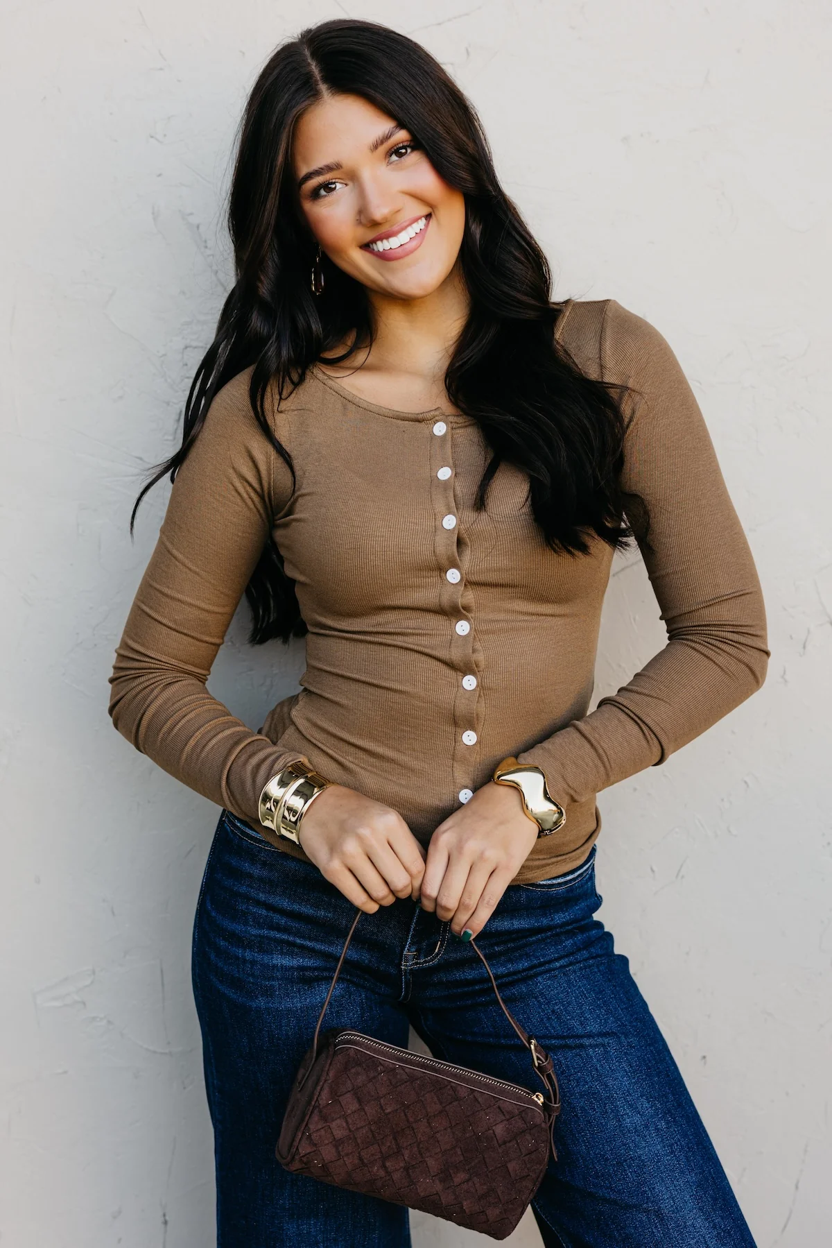 The Audrina Button Up Knit Top
