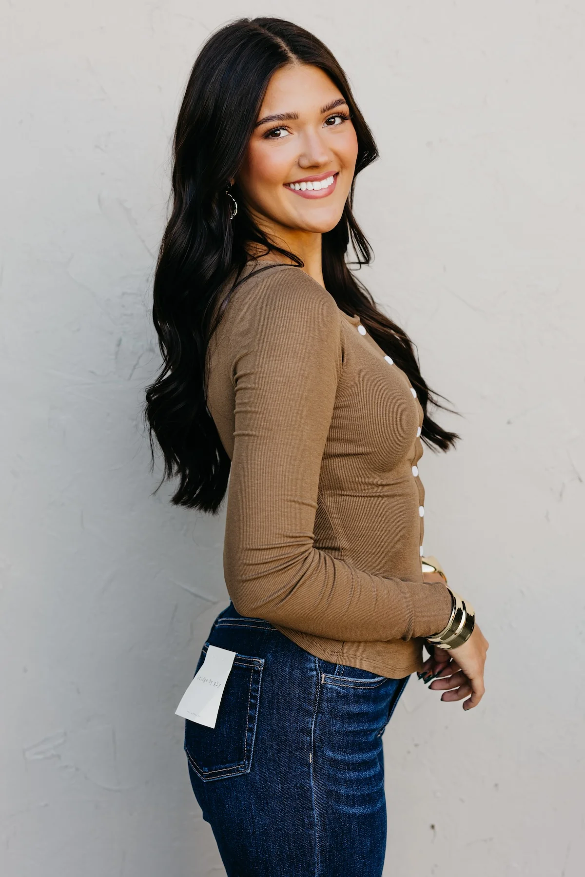 The Audrina Button Up Knit Top - Image 10