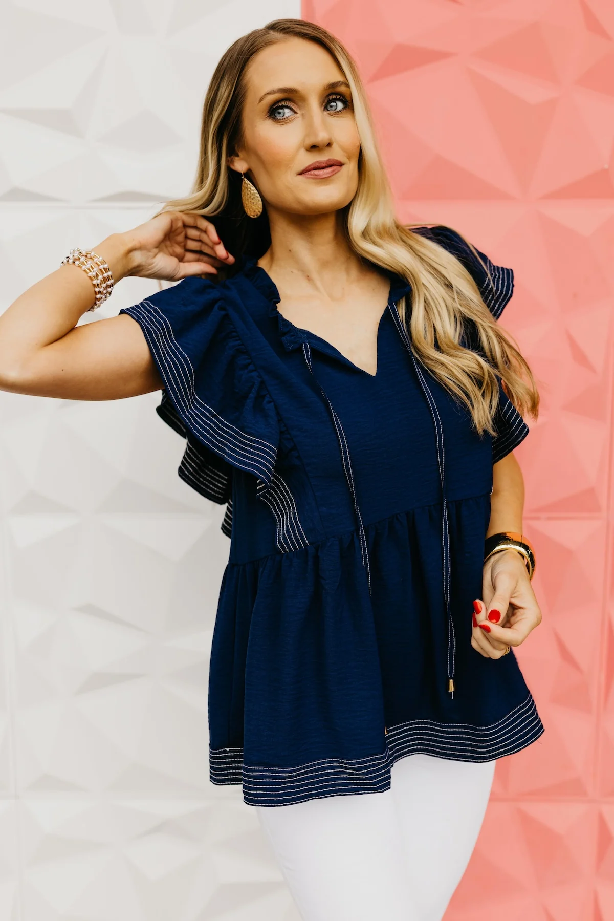 The Augustus Ruffle Sleeve Blouse - Image 5