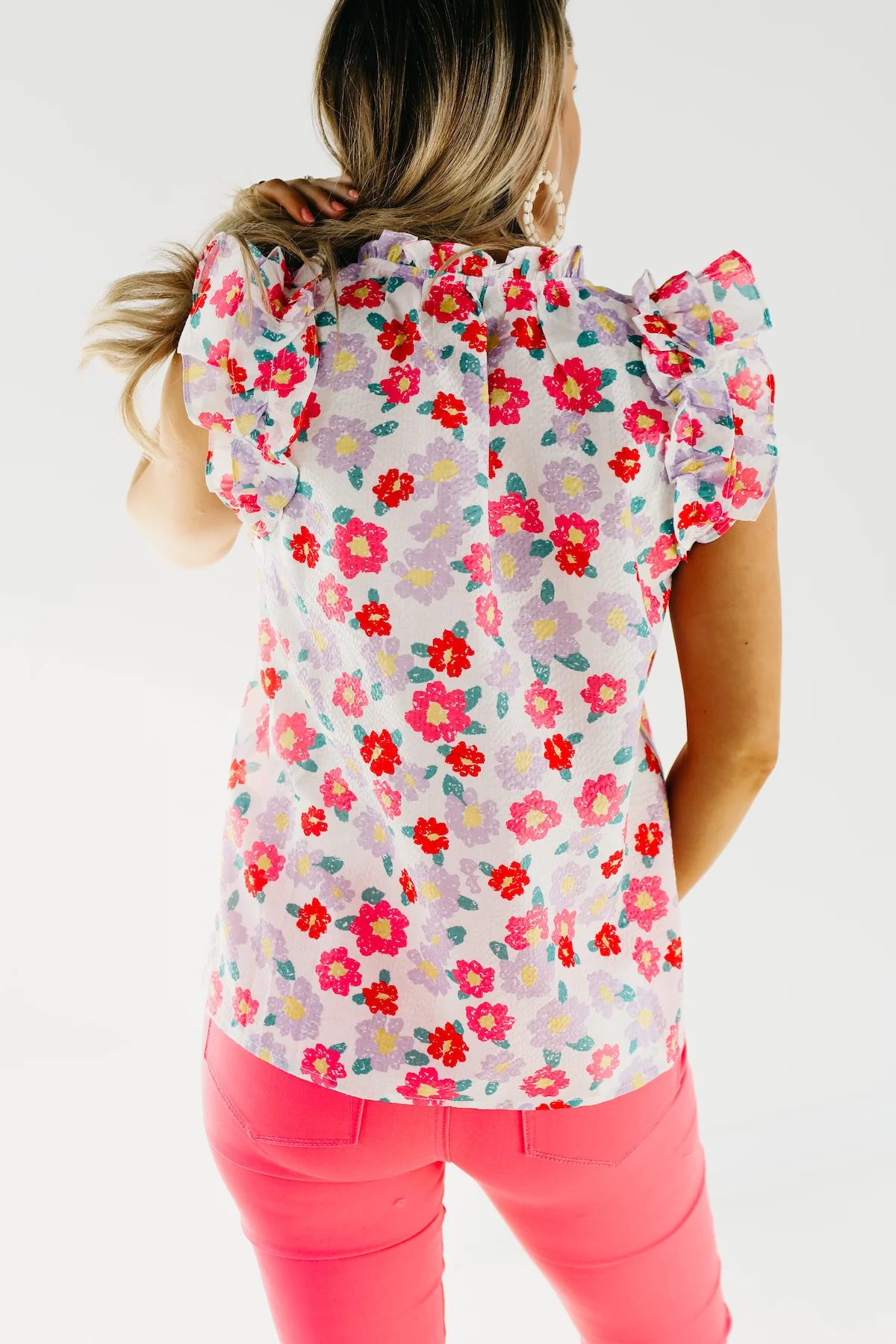 The Bailey Floral Ruffle Blouse - FINAL SALE - Image 11