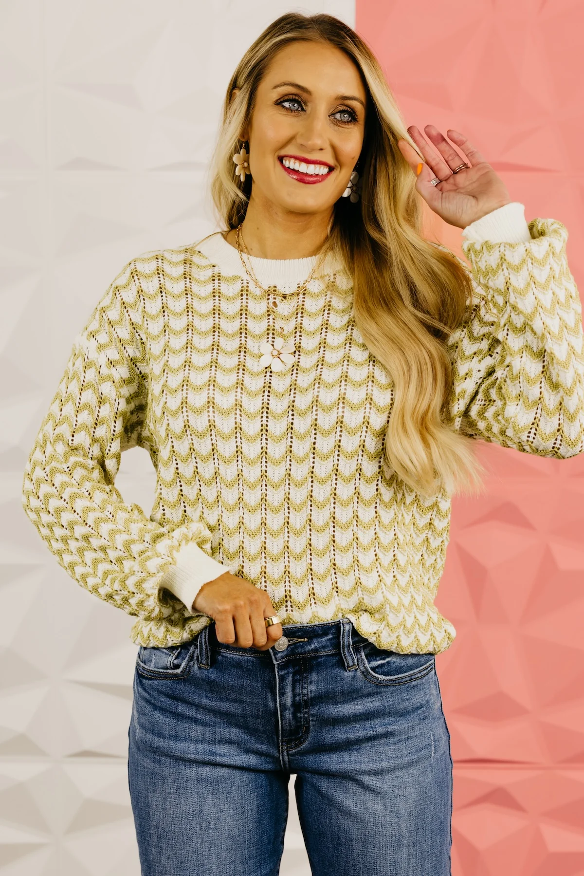 The Bayler Chevron Knit Sweater - Image 5