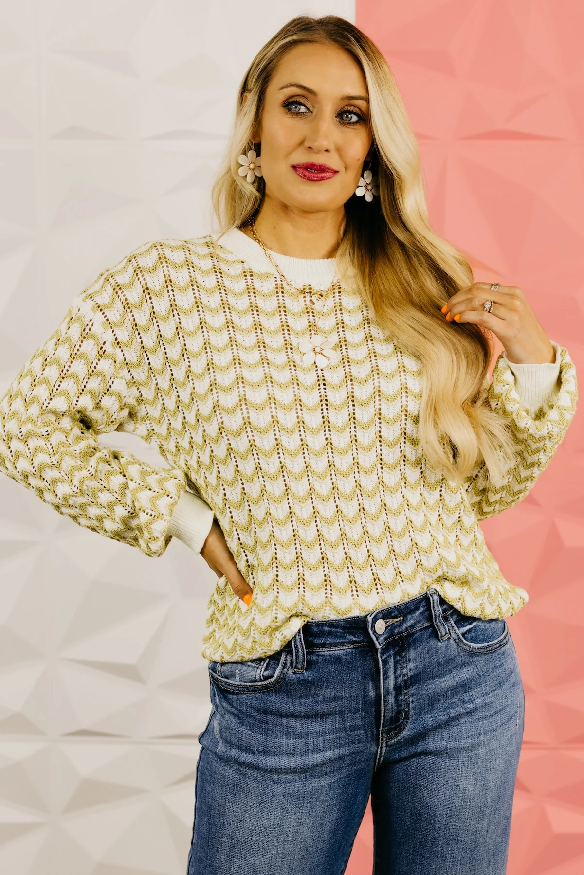 The Bayler Chevron Knit Sweater - Image 7