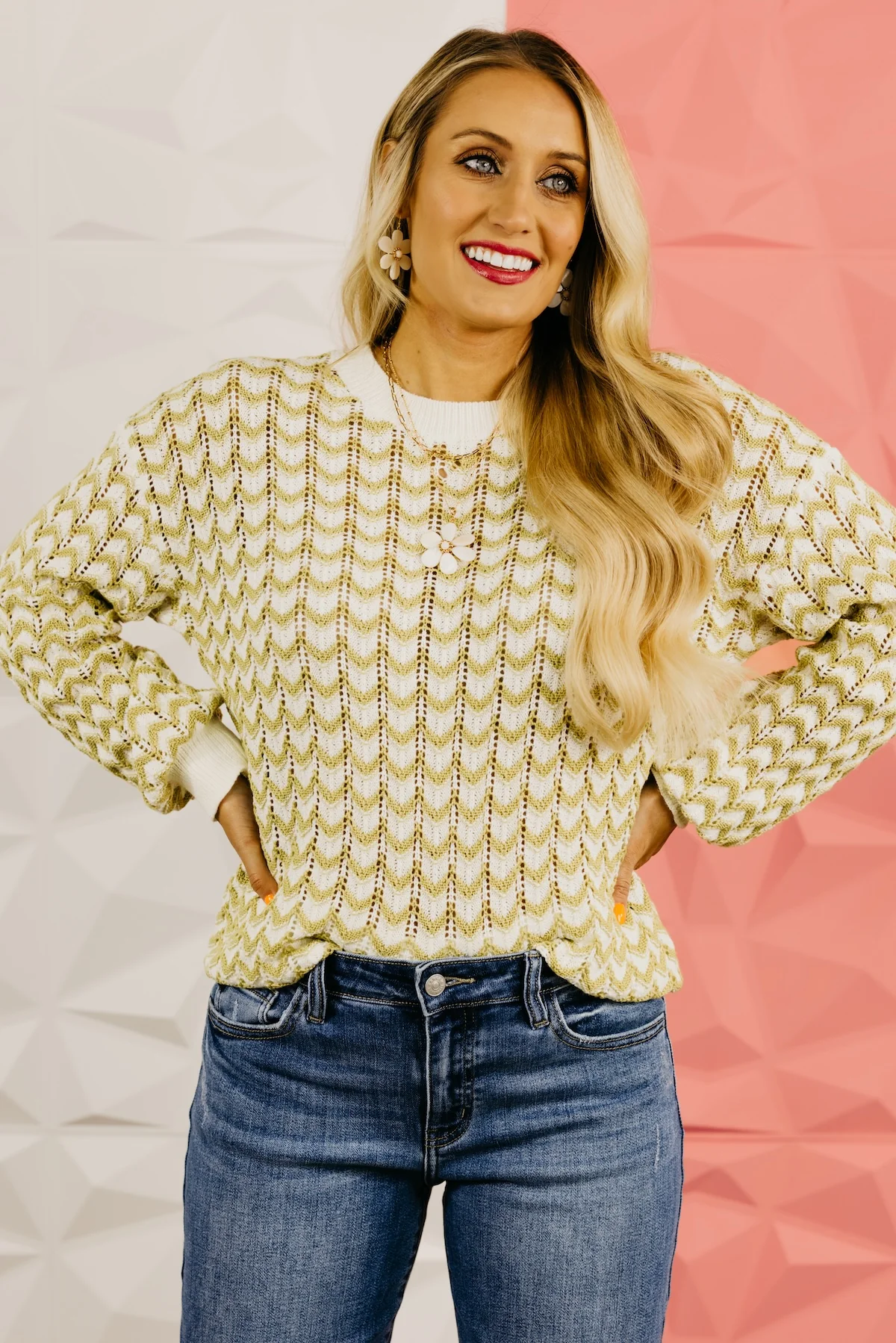 The Bayler Chevron Knit Sweater - Image 8