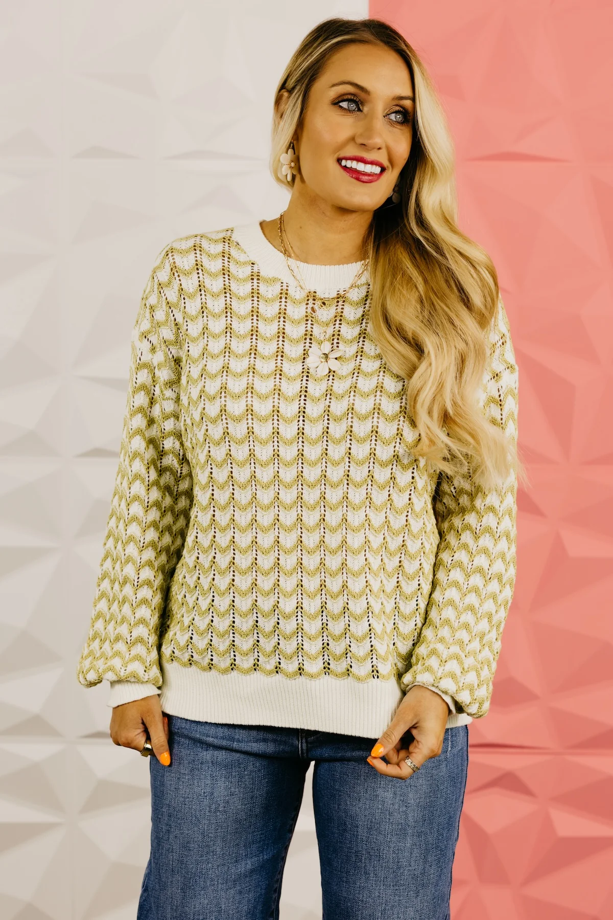 The Bayler Chevron Knit Sweater - Image 9