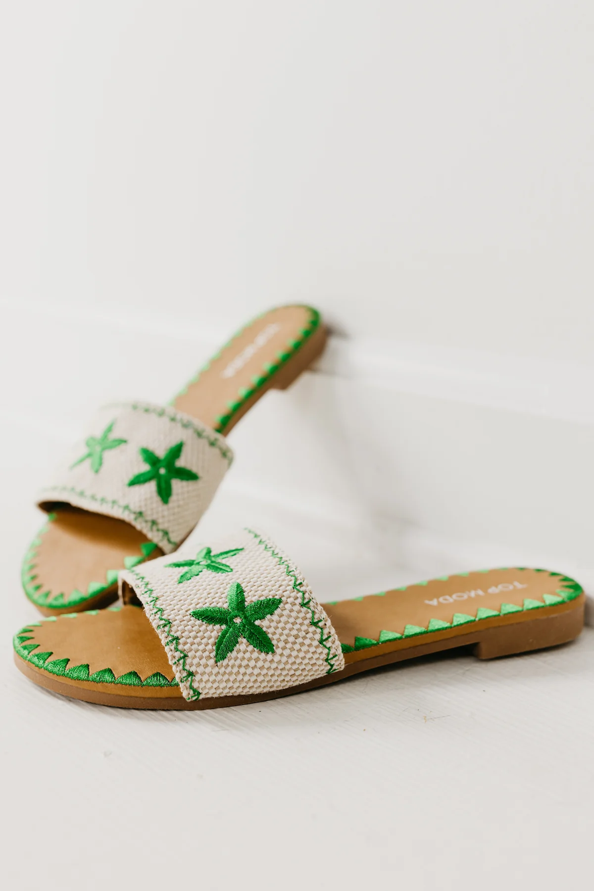 The Beach Embroidered Slide Sandal - Image 2