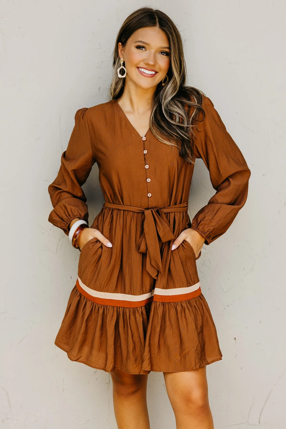 The Belinda Button Down Mini Dress - Image 4