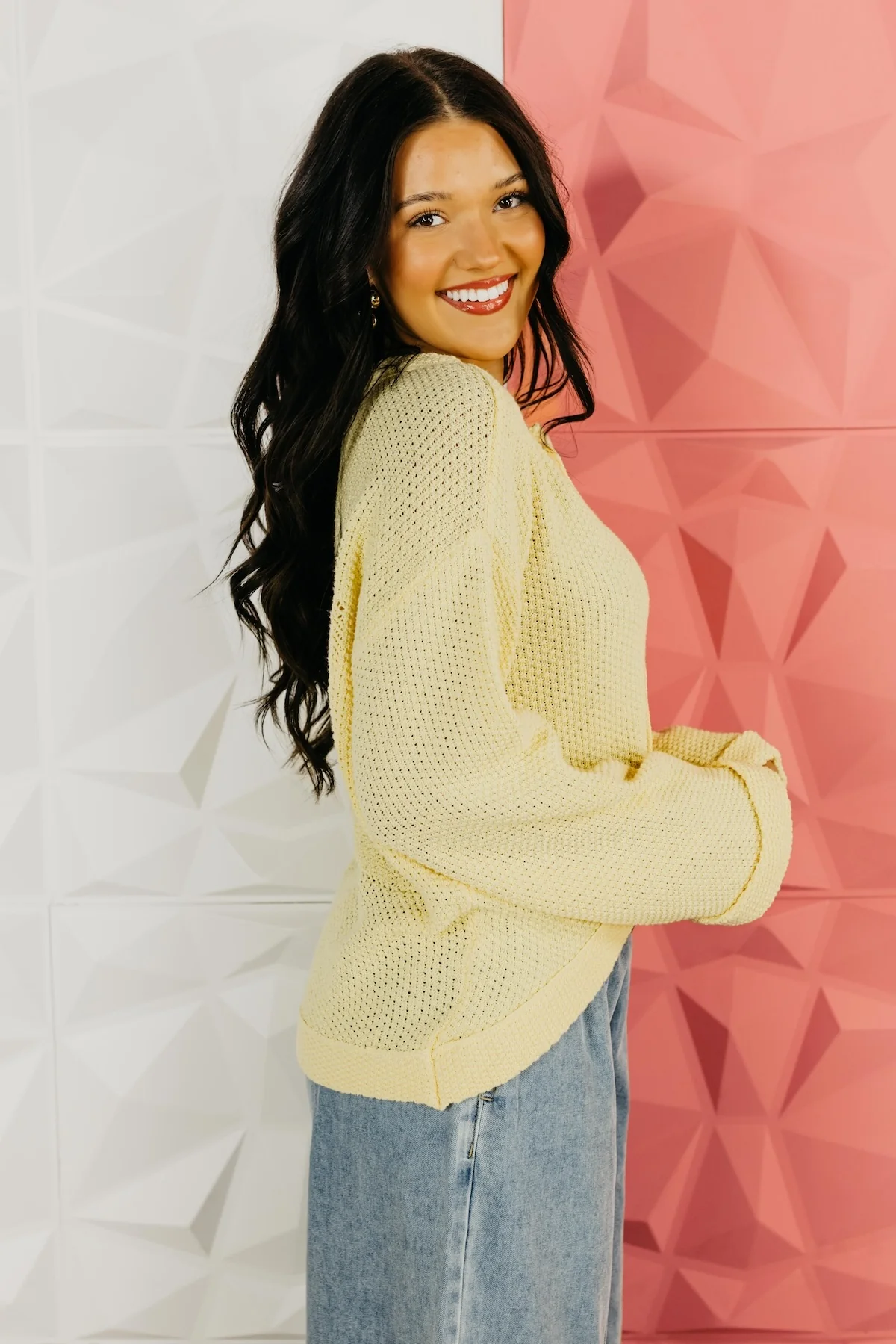 The Bentley Lace-Up Floral Back Sweater - Image 6