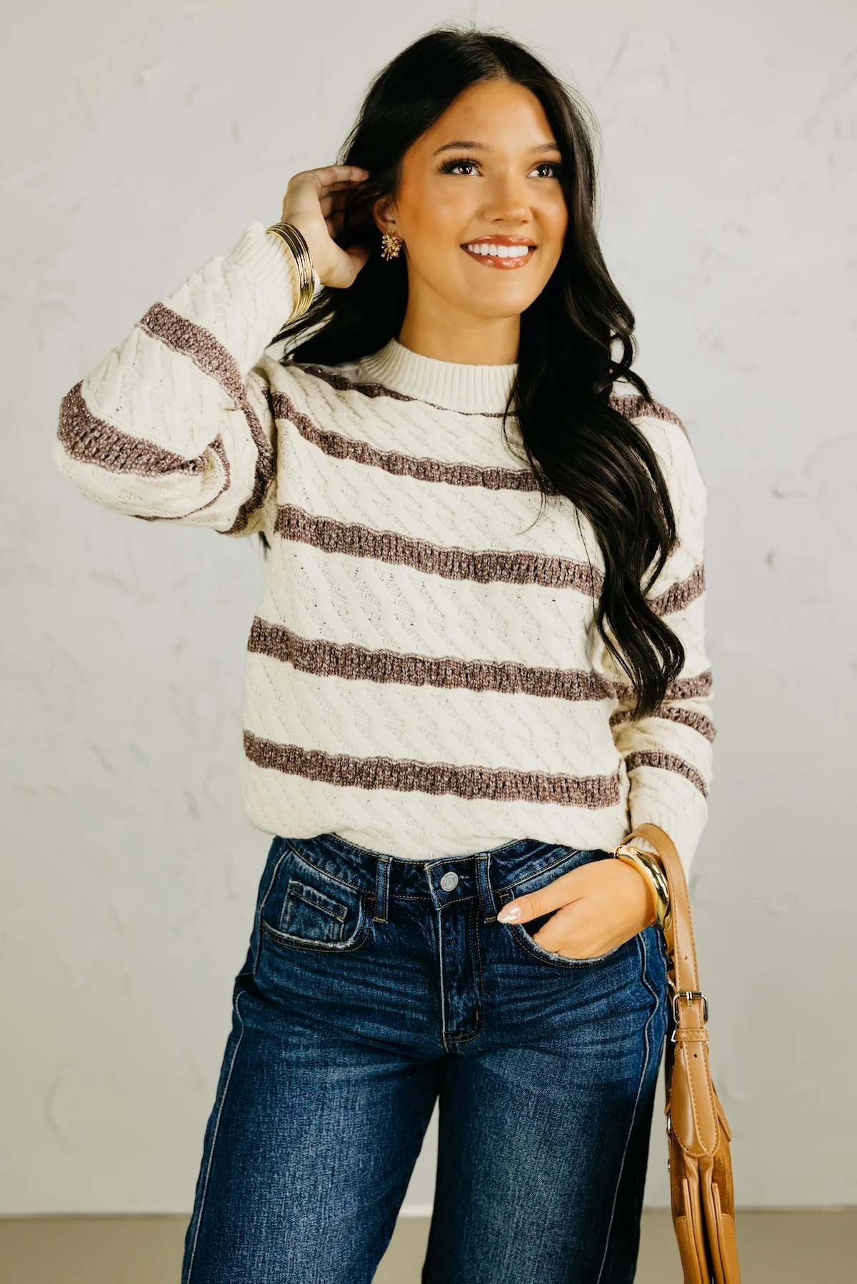 The Blake Lurex Striped Sweater - Image 5