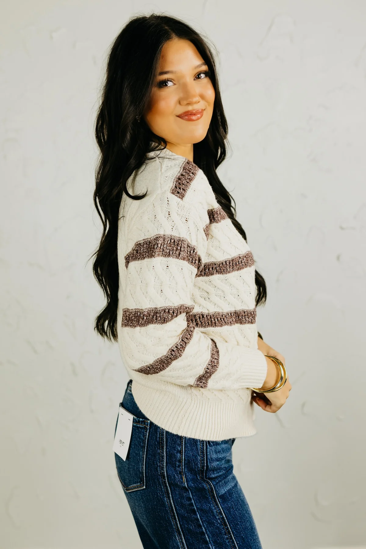 The Blake Lurex Striped Sweater - Image 7