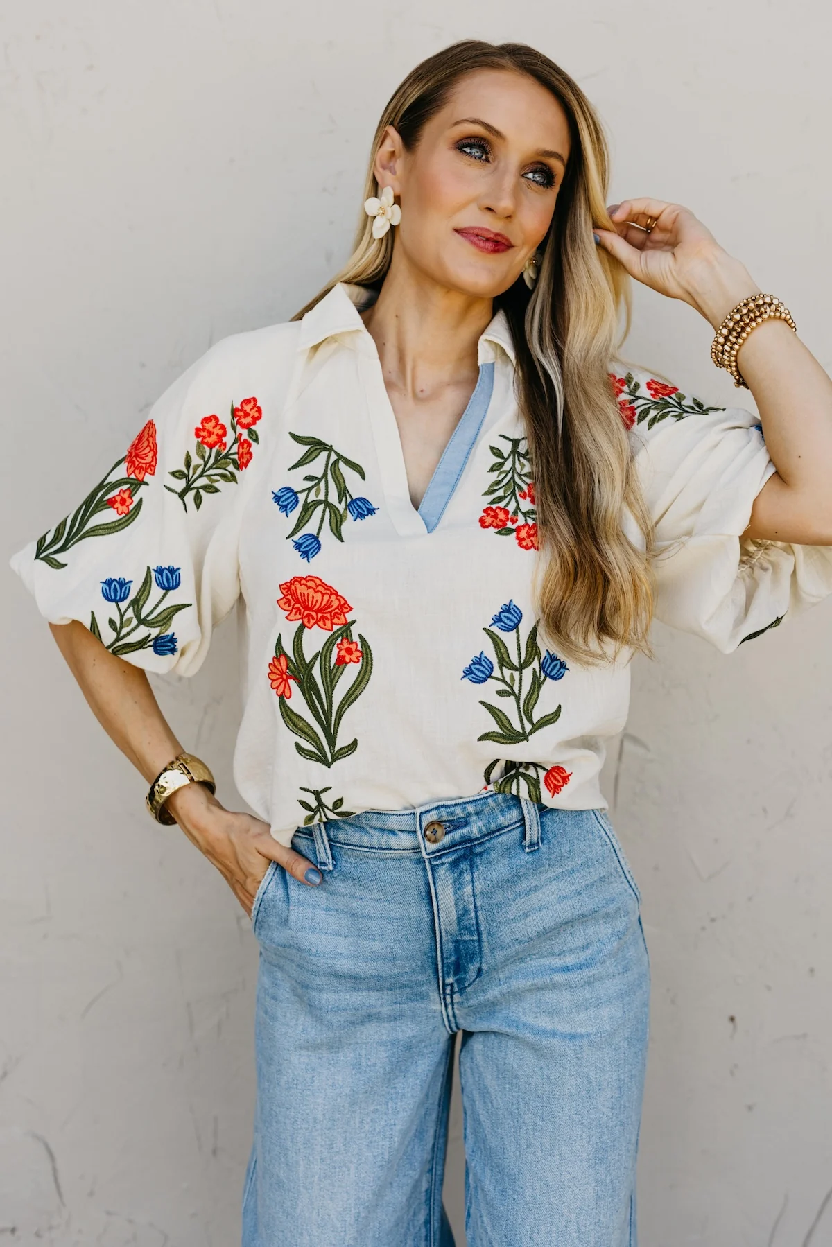 The Braelyn Floral Embroidered Top - Image 5