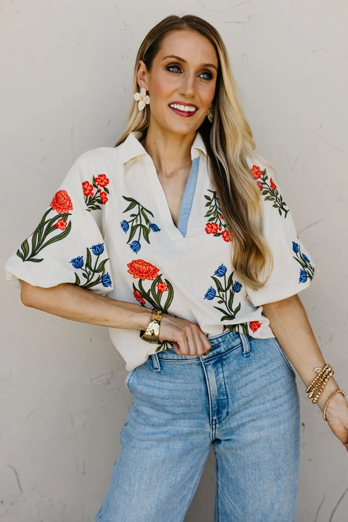 The Braelyn Floral Embroidered Top - Image 7