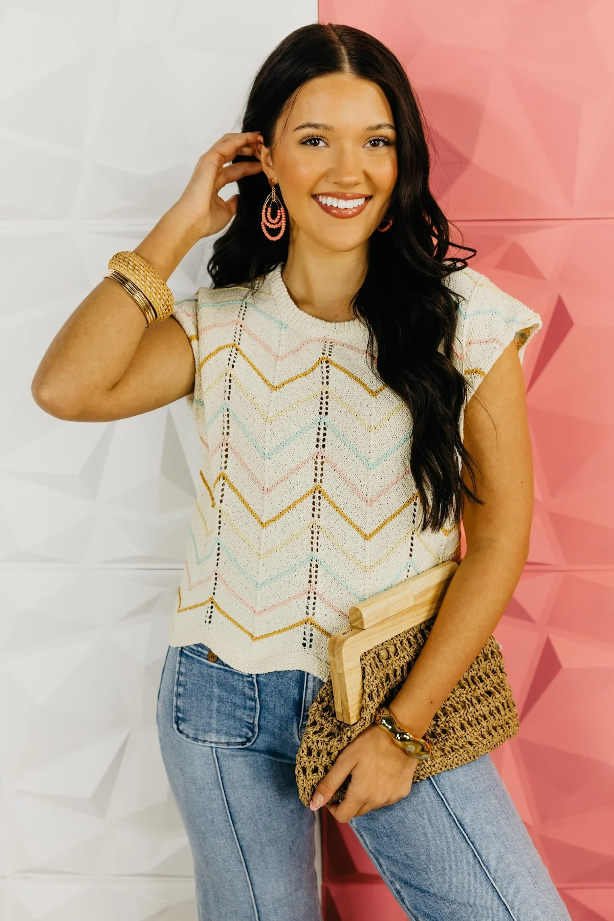 The Brandon Chevron Sweater Vest - Image 3