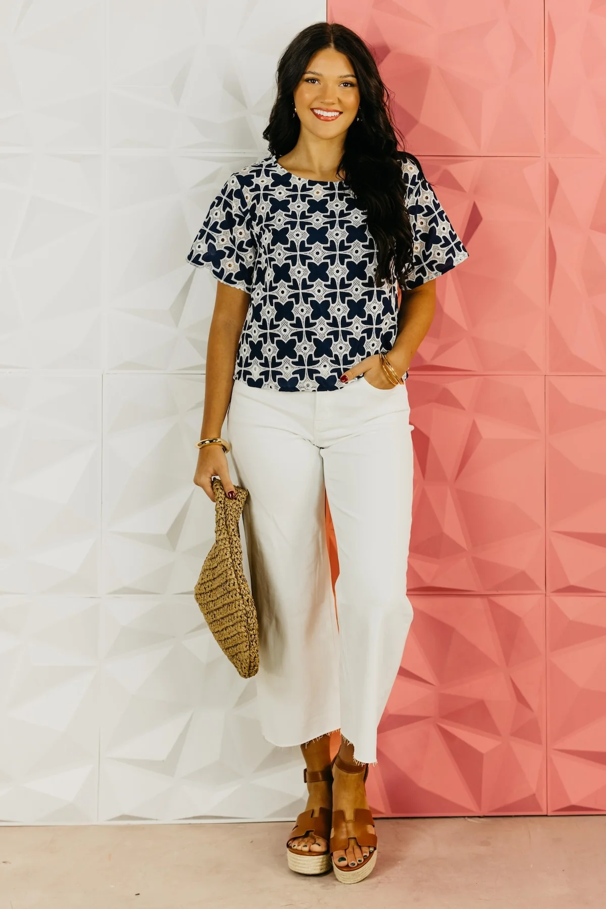The Brayden Embroidered Eyelet Top - Image 2