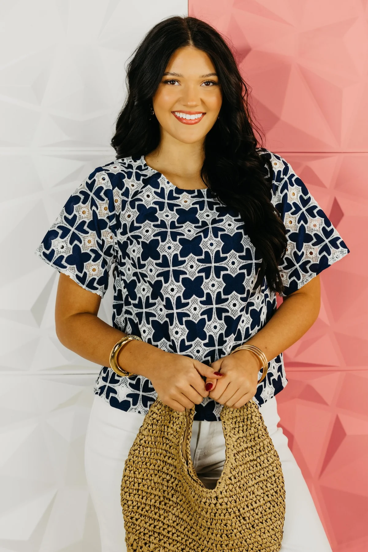 The Brayden Embroidered Eyelet Top - Image 3