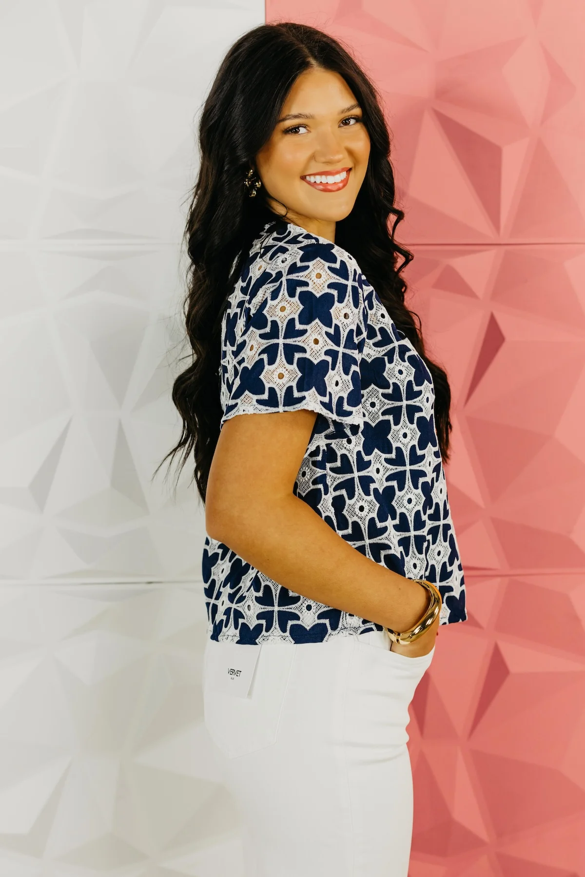 The Brayden Embroidered Eyelet Top - Image 7