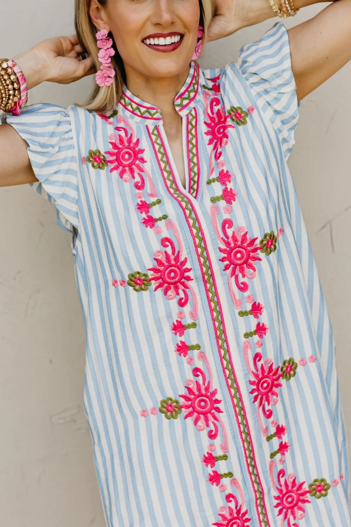 The Braylon Emroidered Mini Dress - Image 11