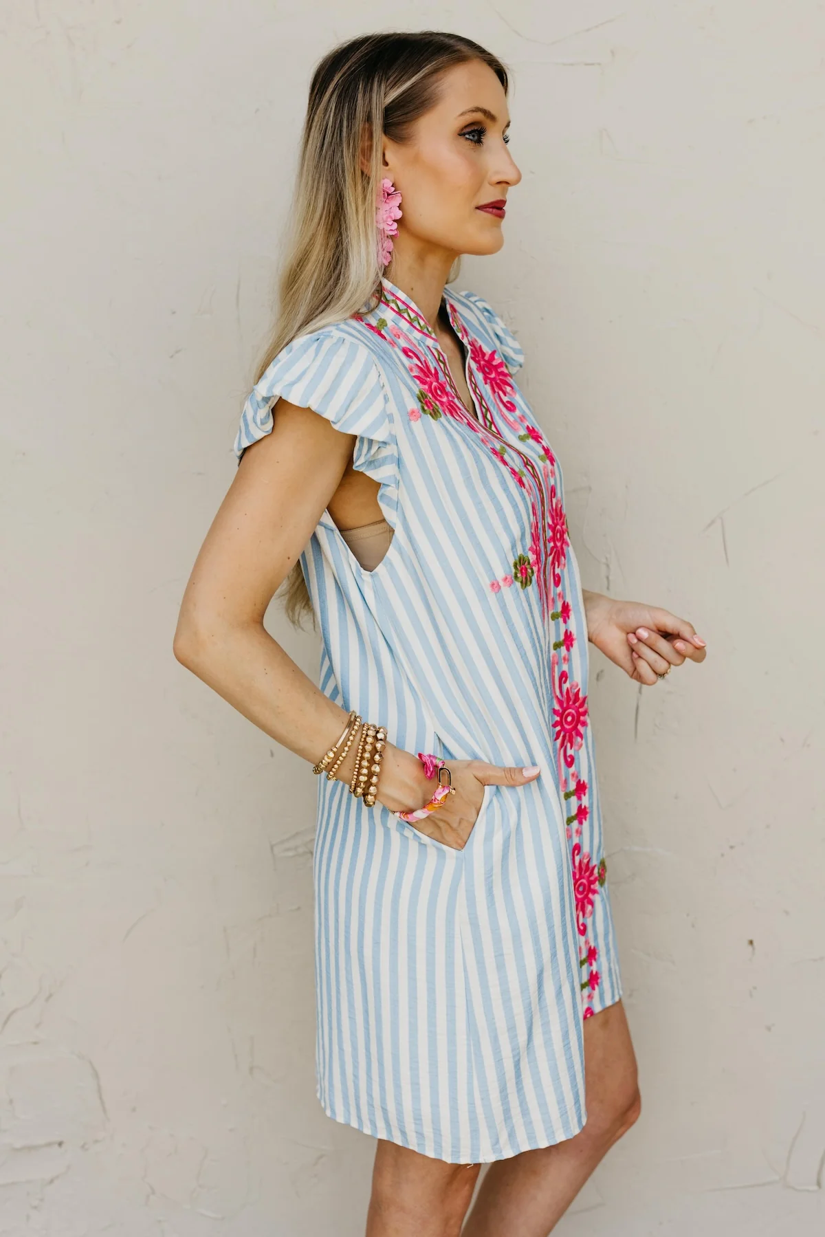 The Braylon Emroidered Mini Dress - Image 12