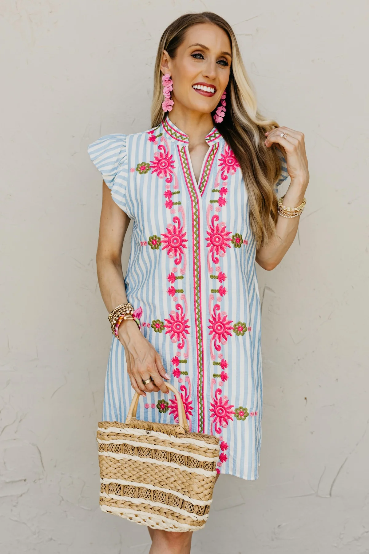 The Braylon Emroidered Mini Dress - Image 4