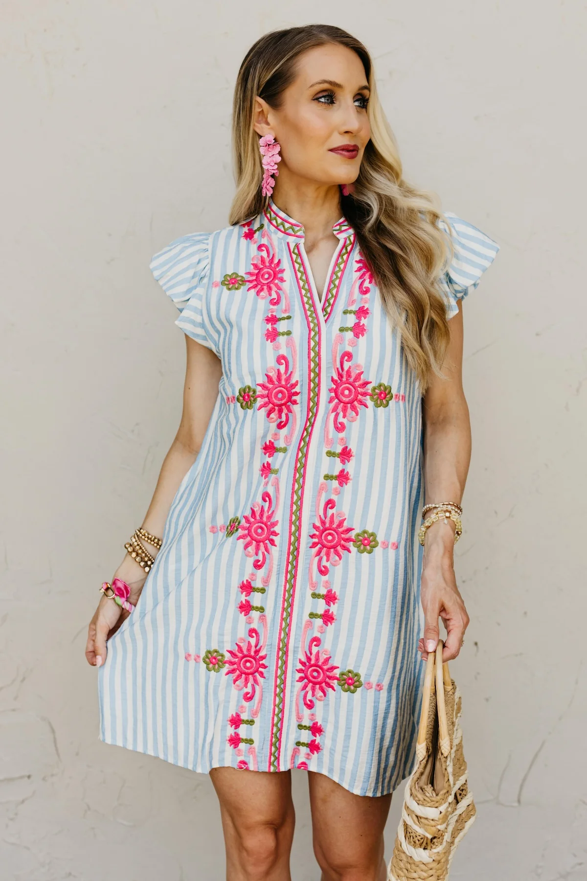 The Braylon Emroidered Mini Dress - Image 5