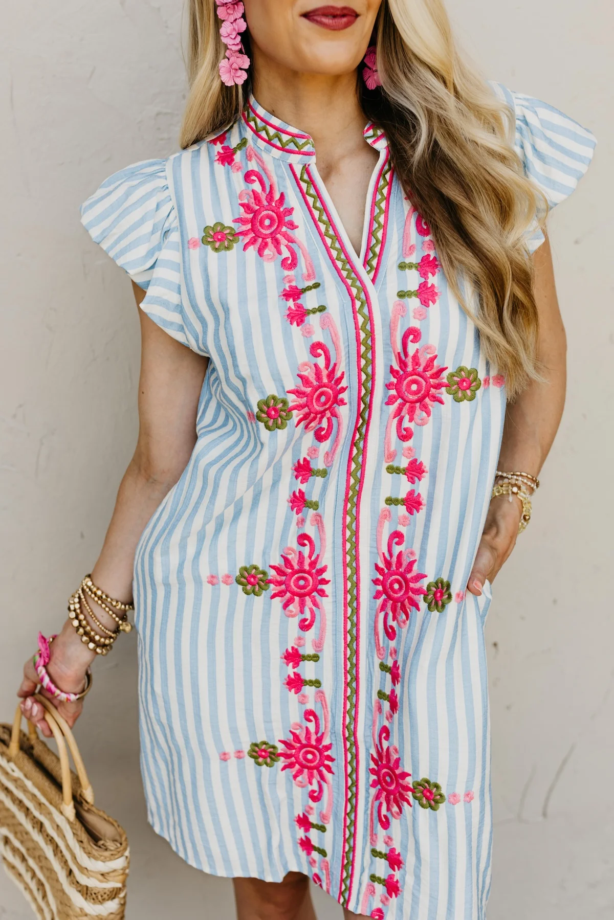 The Braylon Emroidered Mini Dress - Image 7