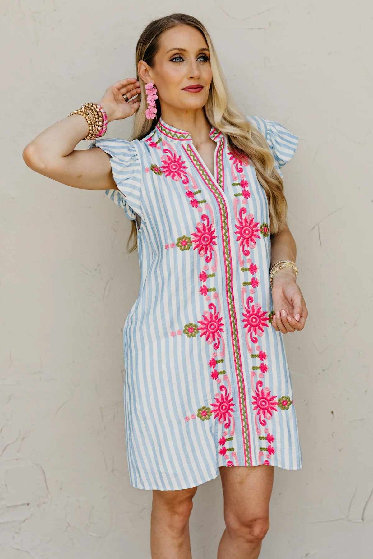 The Braylon Emroidered Mini Dress - Image 8