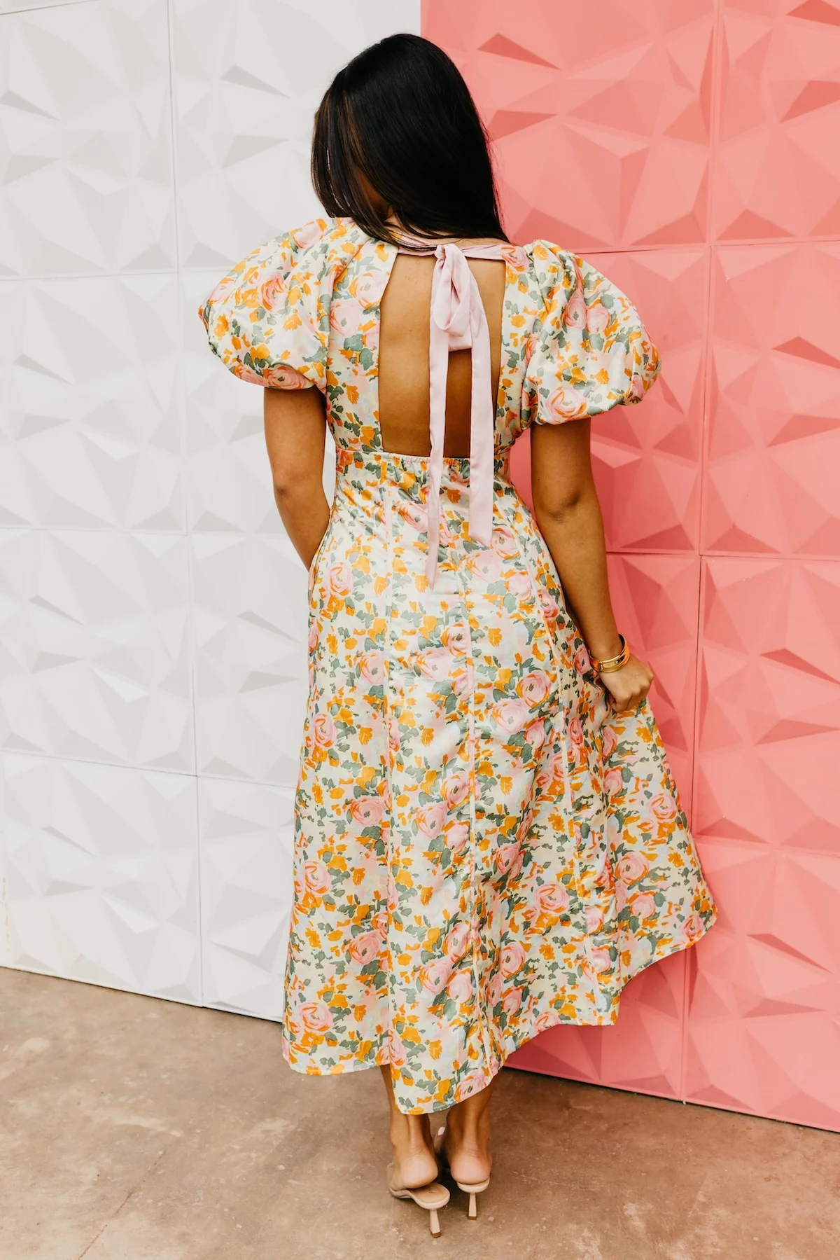 The Brinley Floral Puff Sleeve Maxi Dress - Image 11