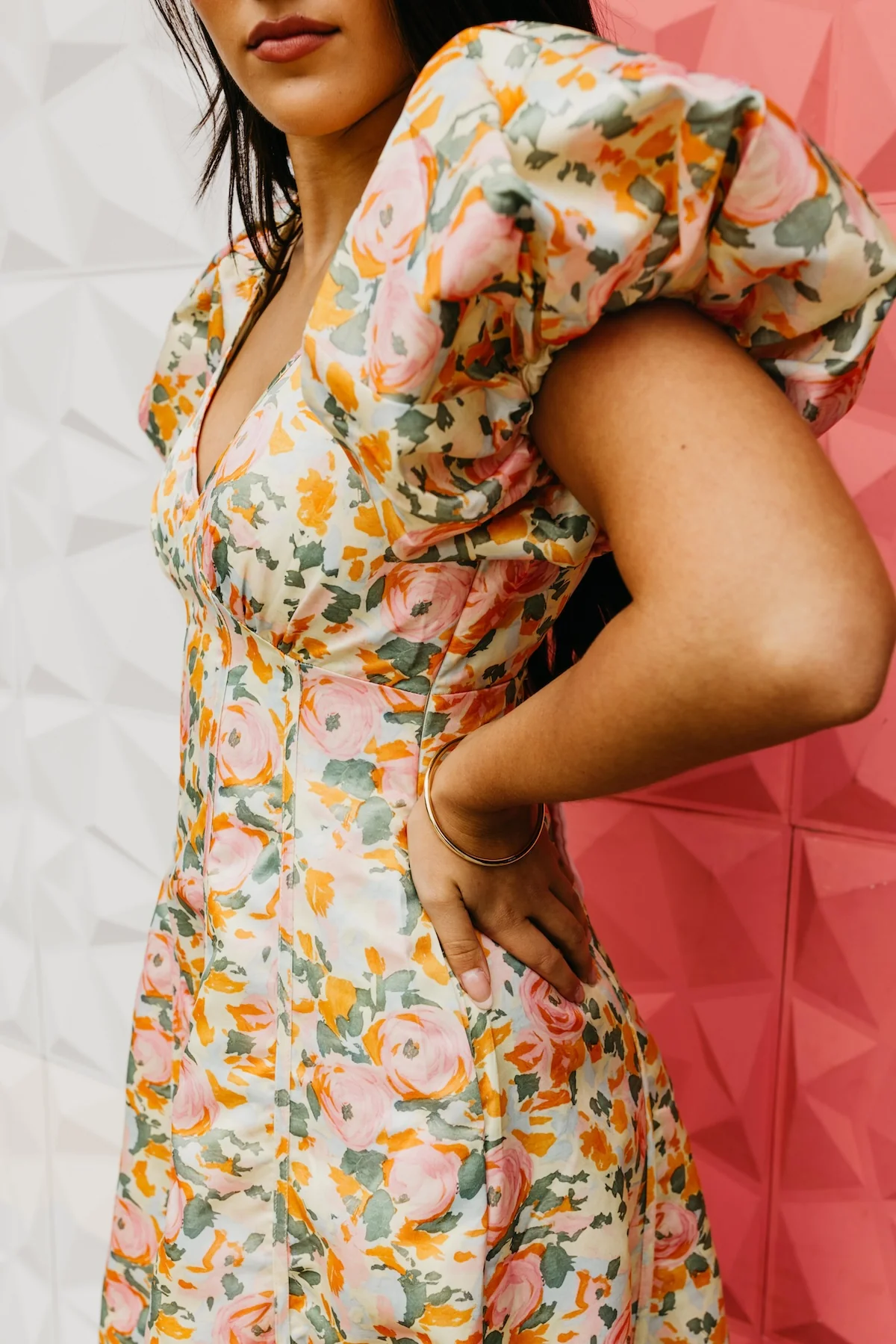 The Brinley Floral Puff Sleeve Maxi Dress - Image 4