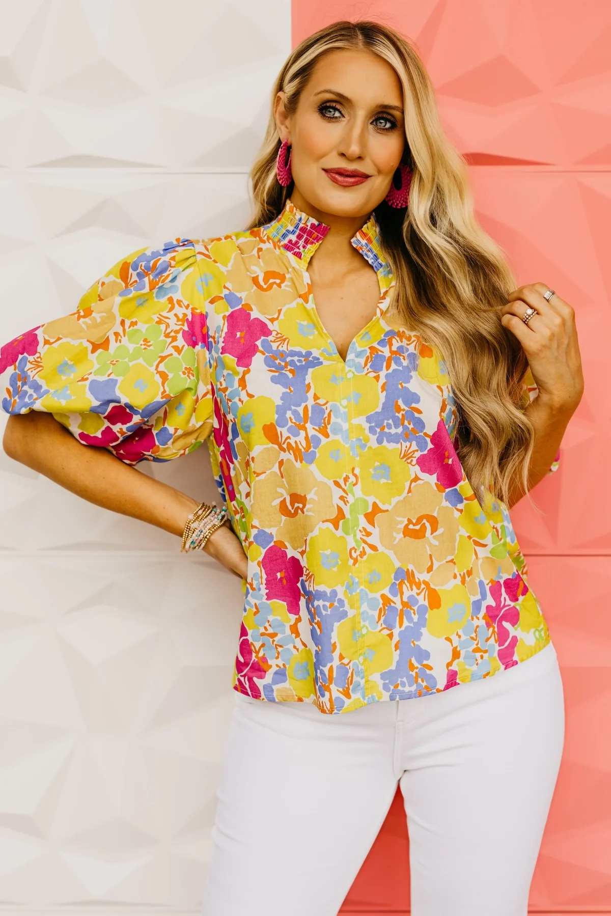 The Cade Floral Puff Sleeve Top - Image 6