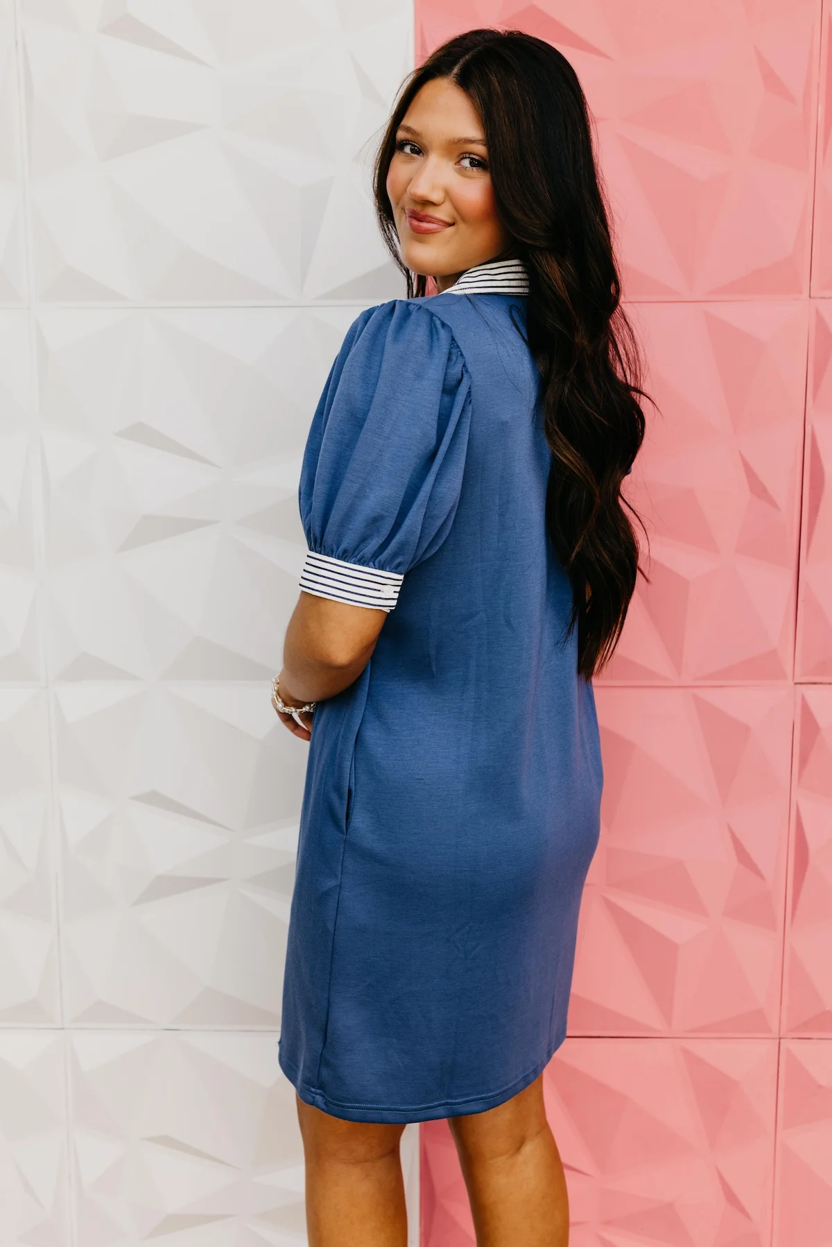 The Callen Collared Mini Dress - Image 9