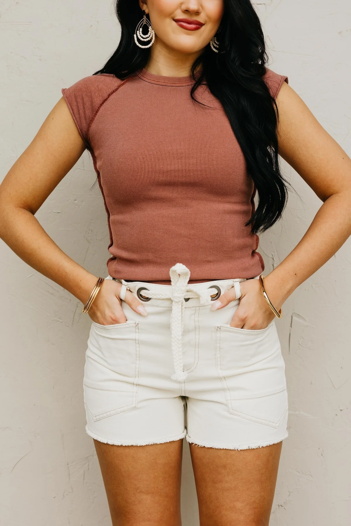 The Carlos Distressed Drawstring Shorts