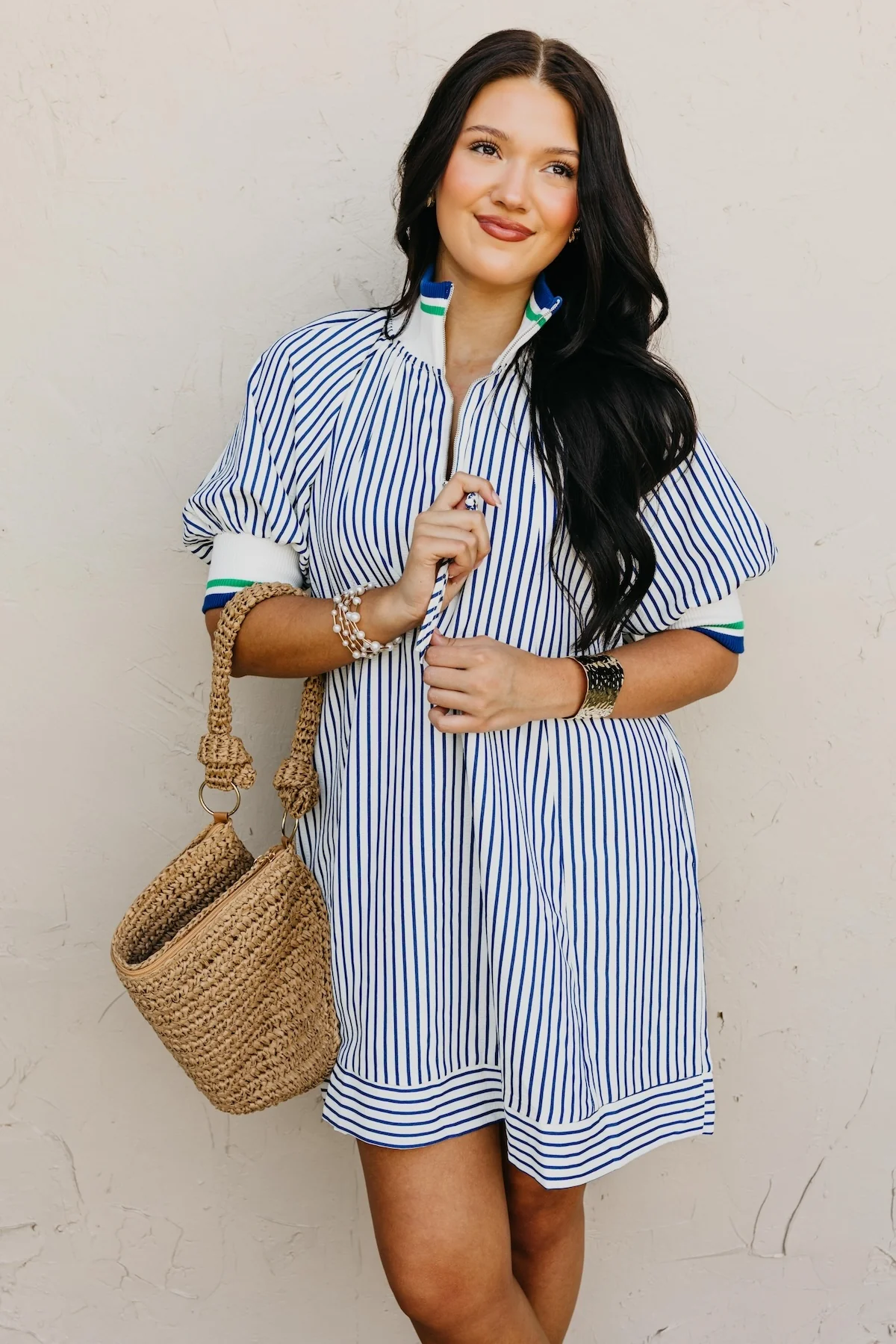 The Caroline Quarter Zip Mini Dress - Image 4