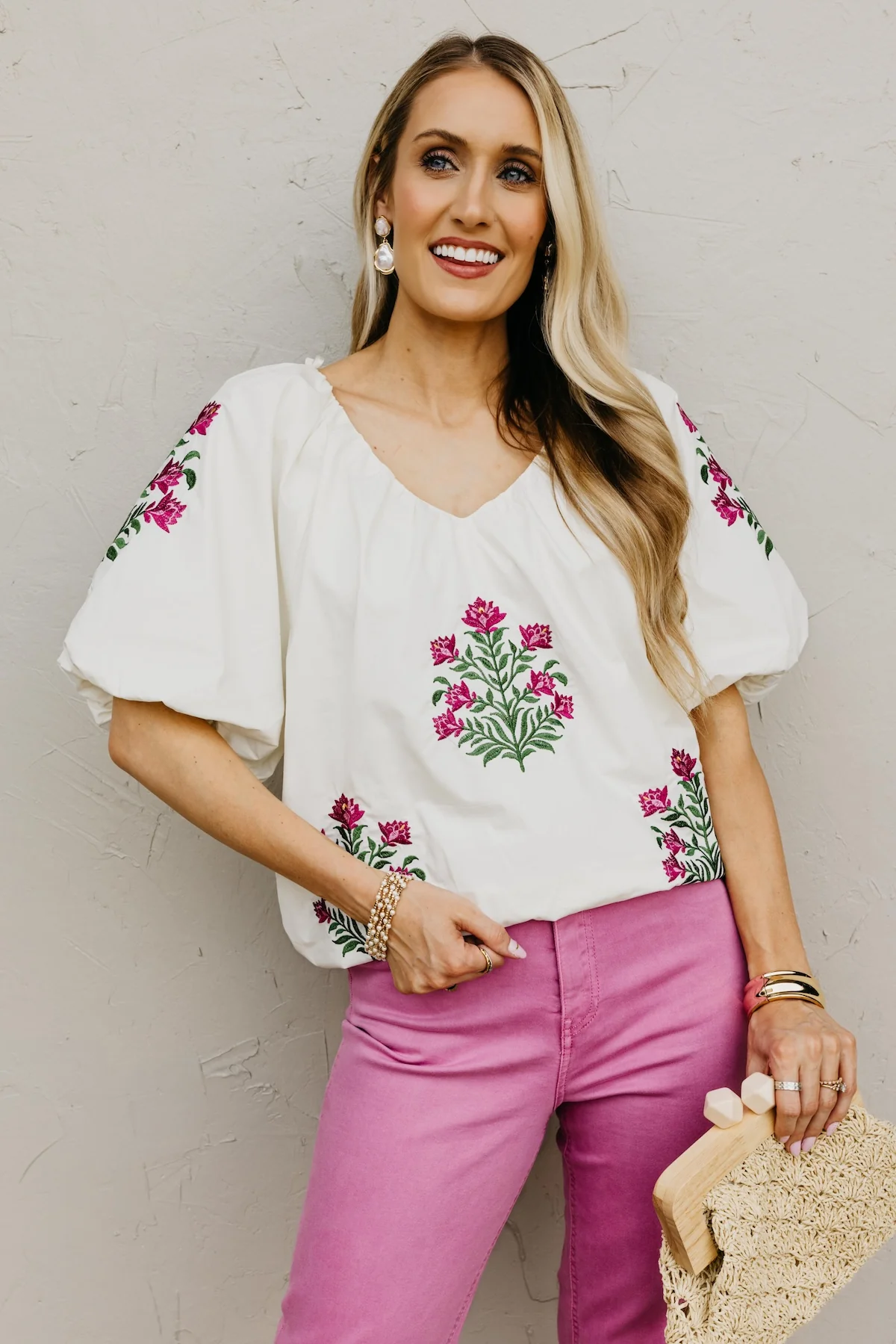 The Cayden Embroidered Floral Top