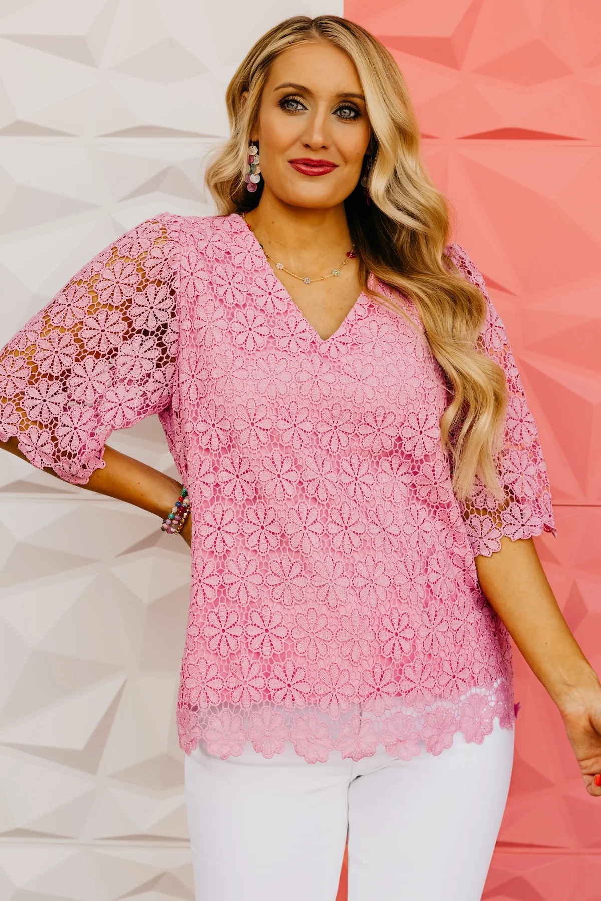 The Cayden Floral Lace Top - Image 6