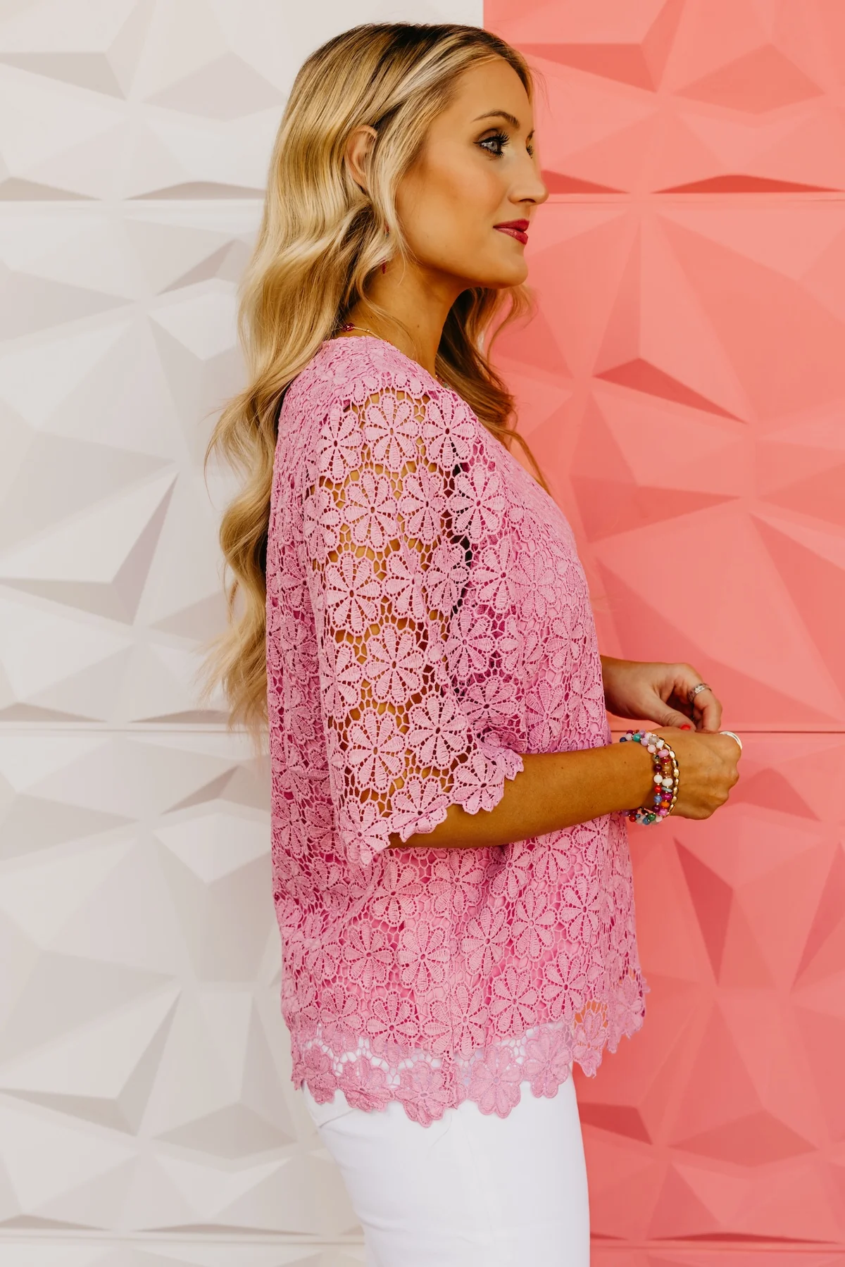 The Cayden Floral Lace Top - Image 8