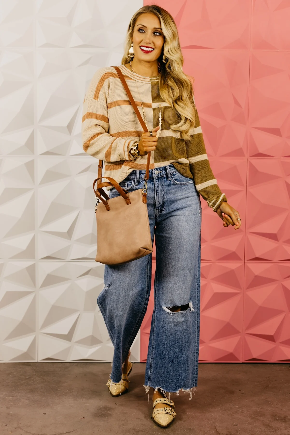 The Cecilia Color Block Stripe Sweater - Image 2