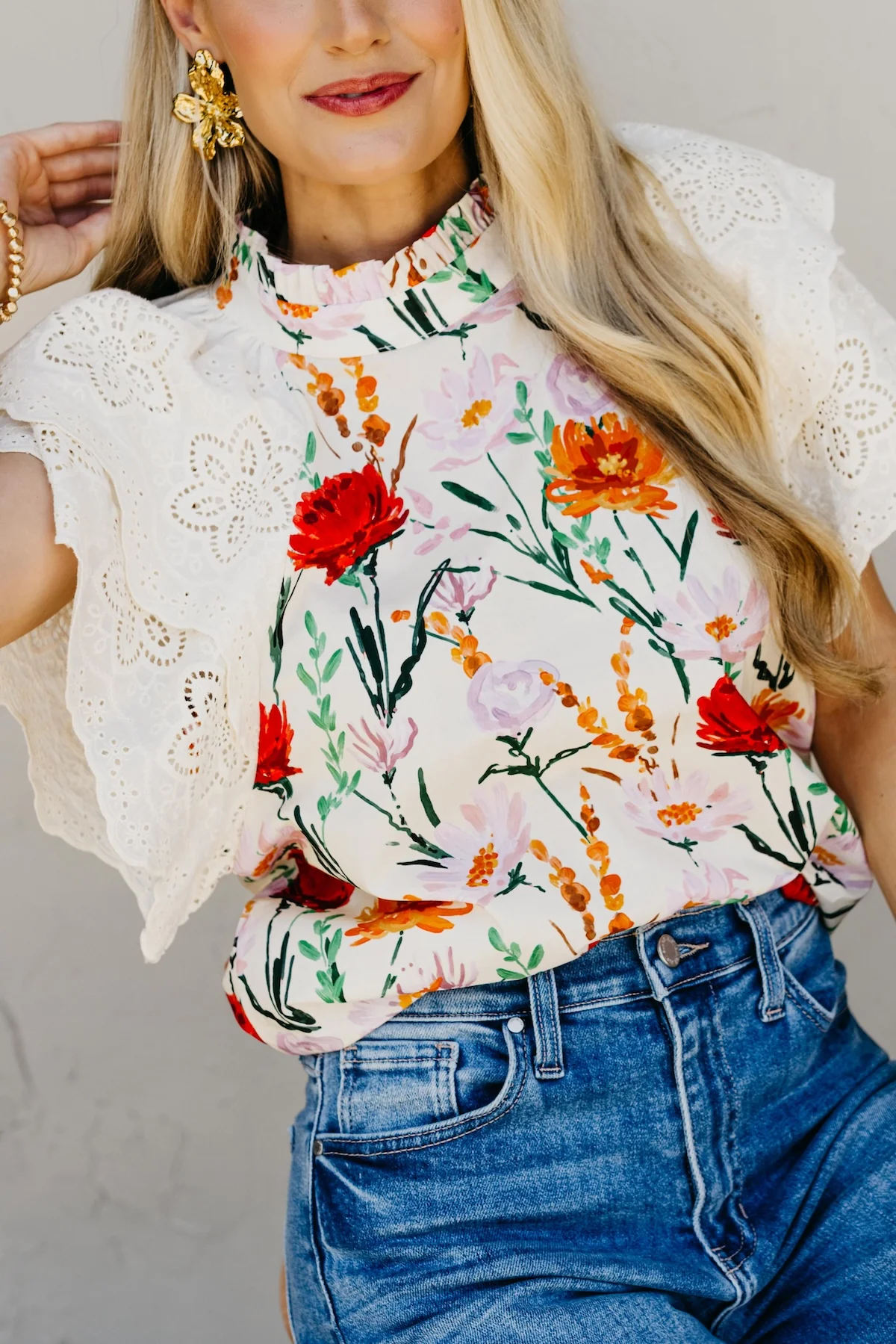 The Celeste Floral Lace Top - Image 3