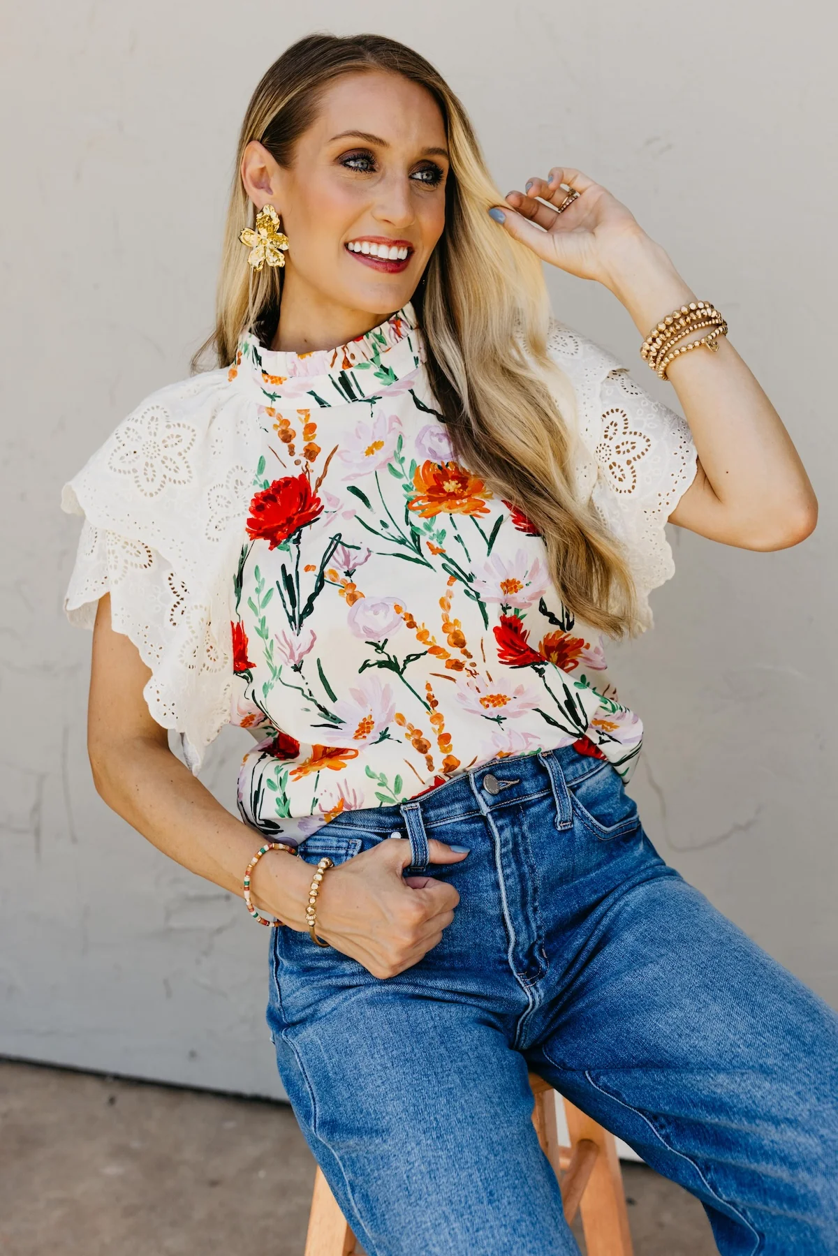 The Celeste Floral Lace Top - Image 5