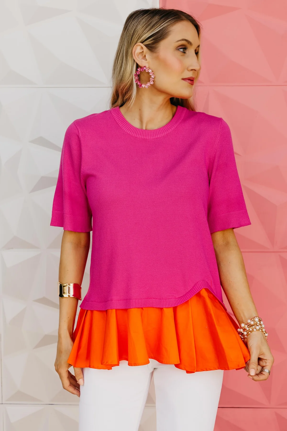 The Charlee Mix Media Knit Top - Image 7