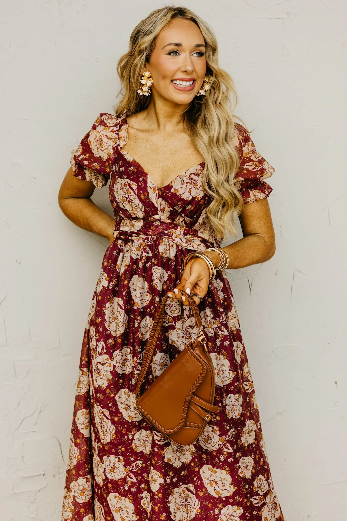 The Chelsea Fall Floral Midi Dress - Image 4
