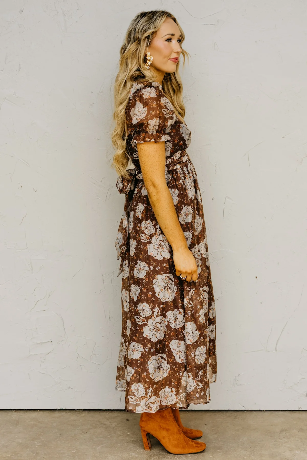 The Chelsea Fall Floral Midi Dress - Image 16