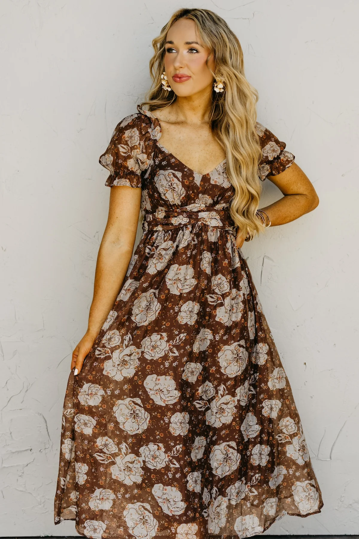 The Chelsea Fall Floral Midi Dress - Image 8