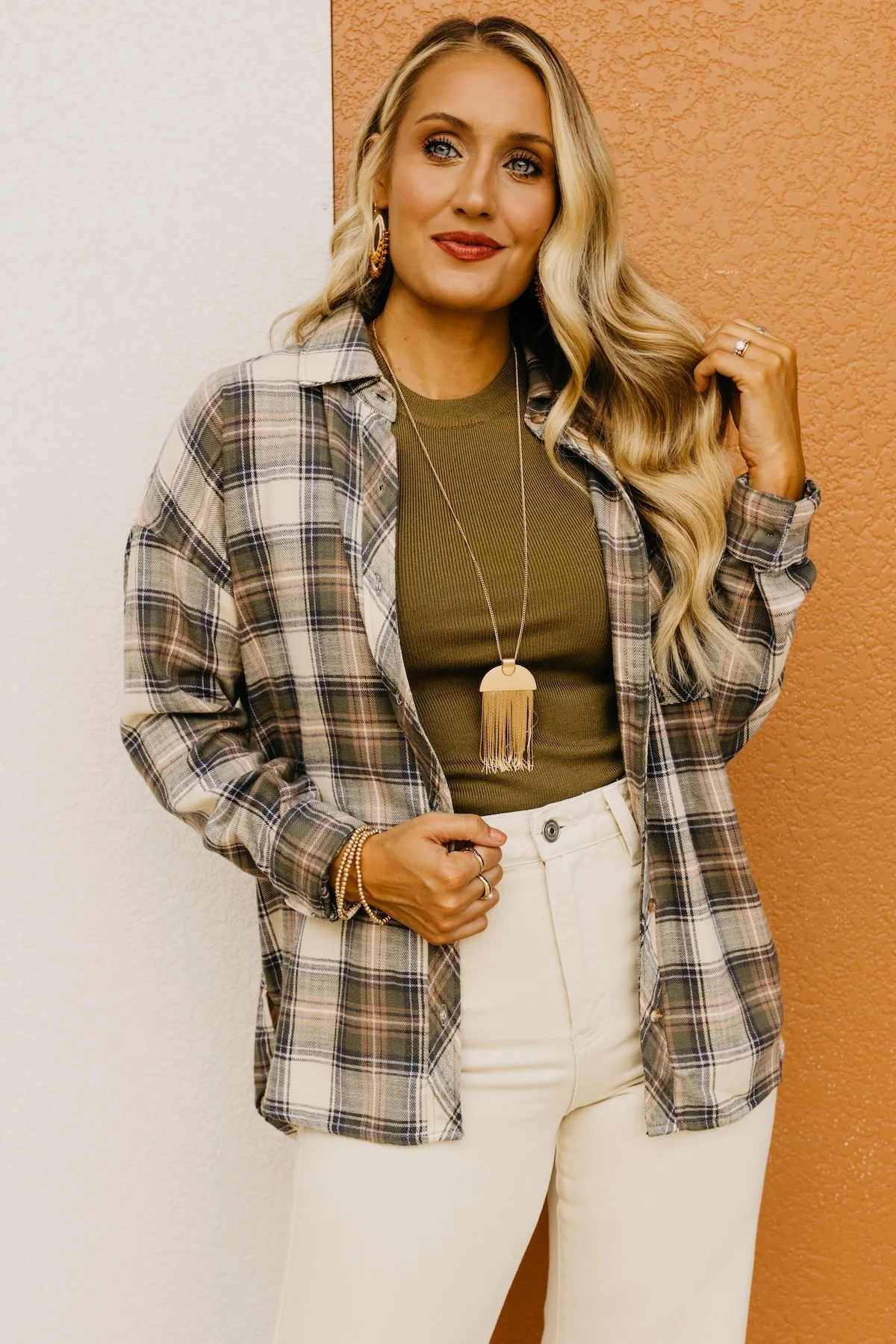 The Clarissa Oversize Flannel Shirt - Image 12
