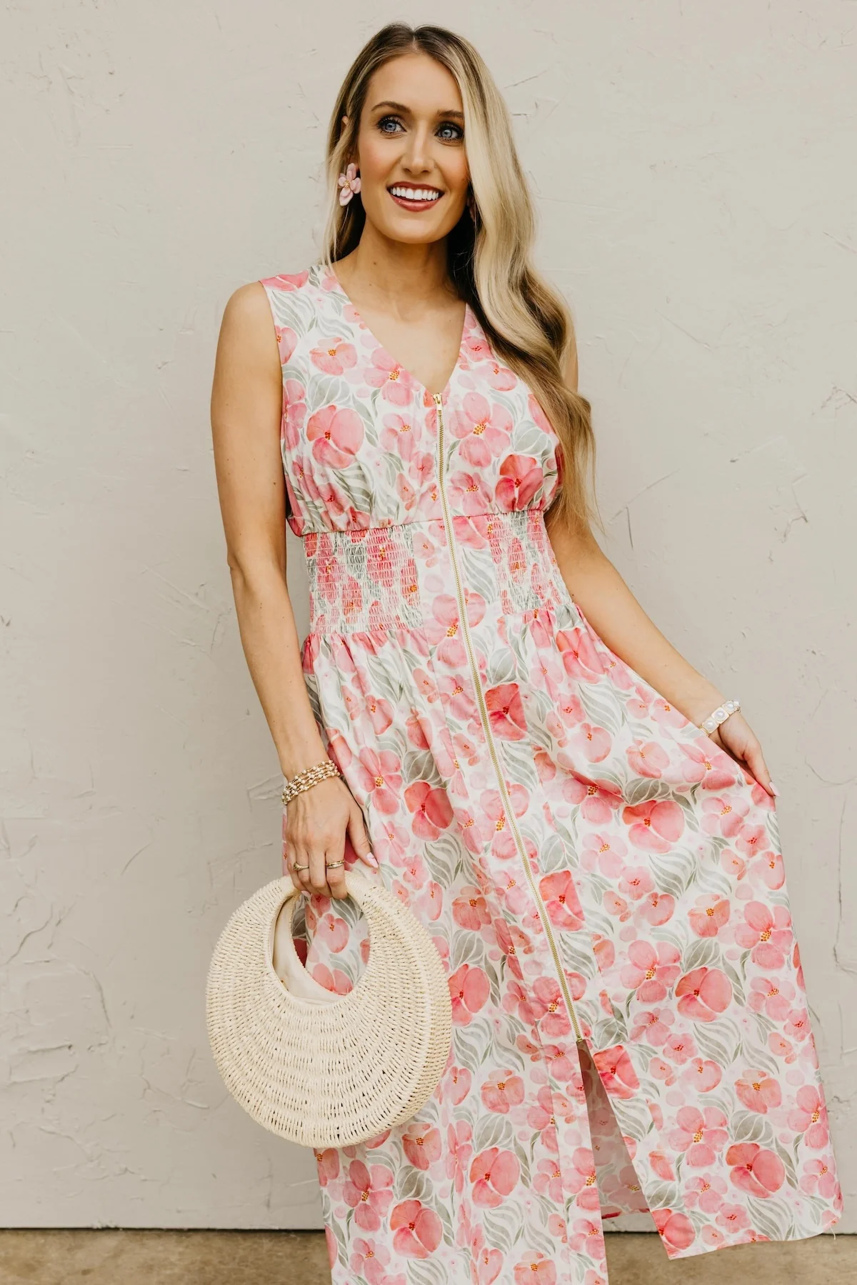 The Clayton Floral Zip Up Midi Dress - Image 2