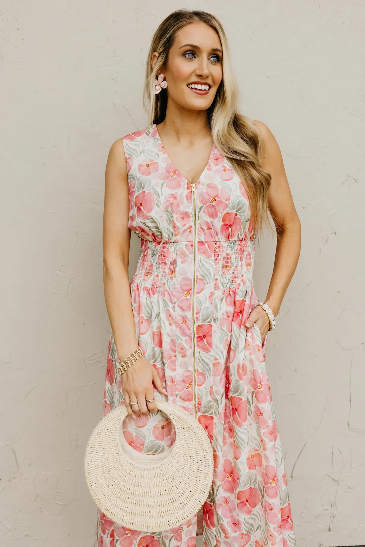 The Clayton Floral Zip Up Midi Dress - Image 5