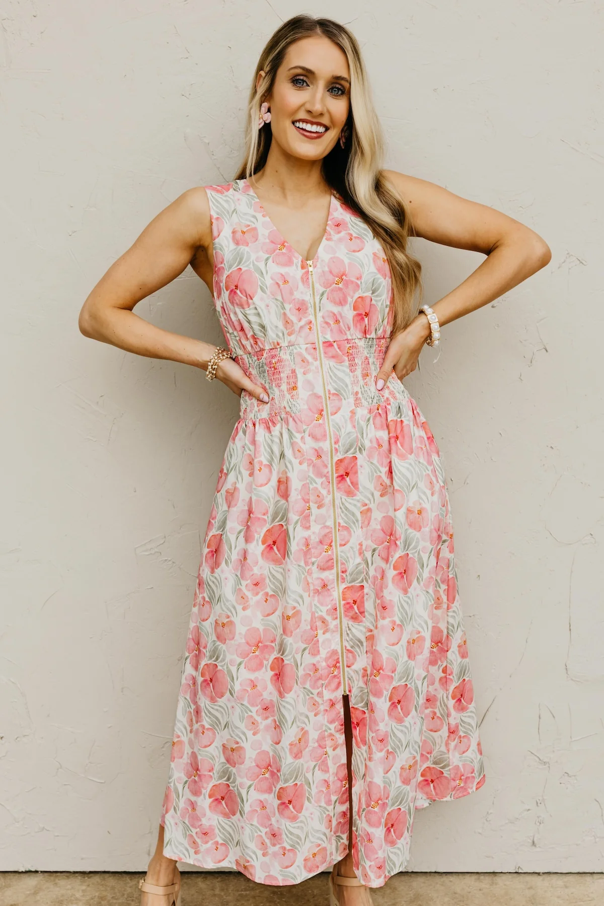 The Clayton Floral Zip Up Midi Dress - Image 6