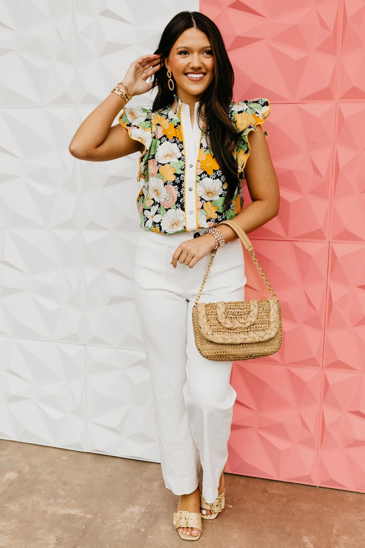 The Cohen Floral Button Up Blouse - Image 2