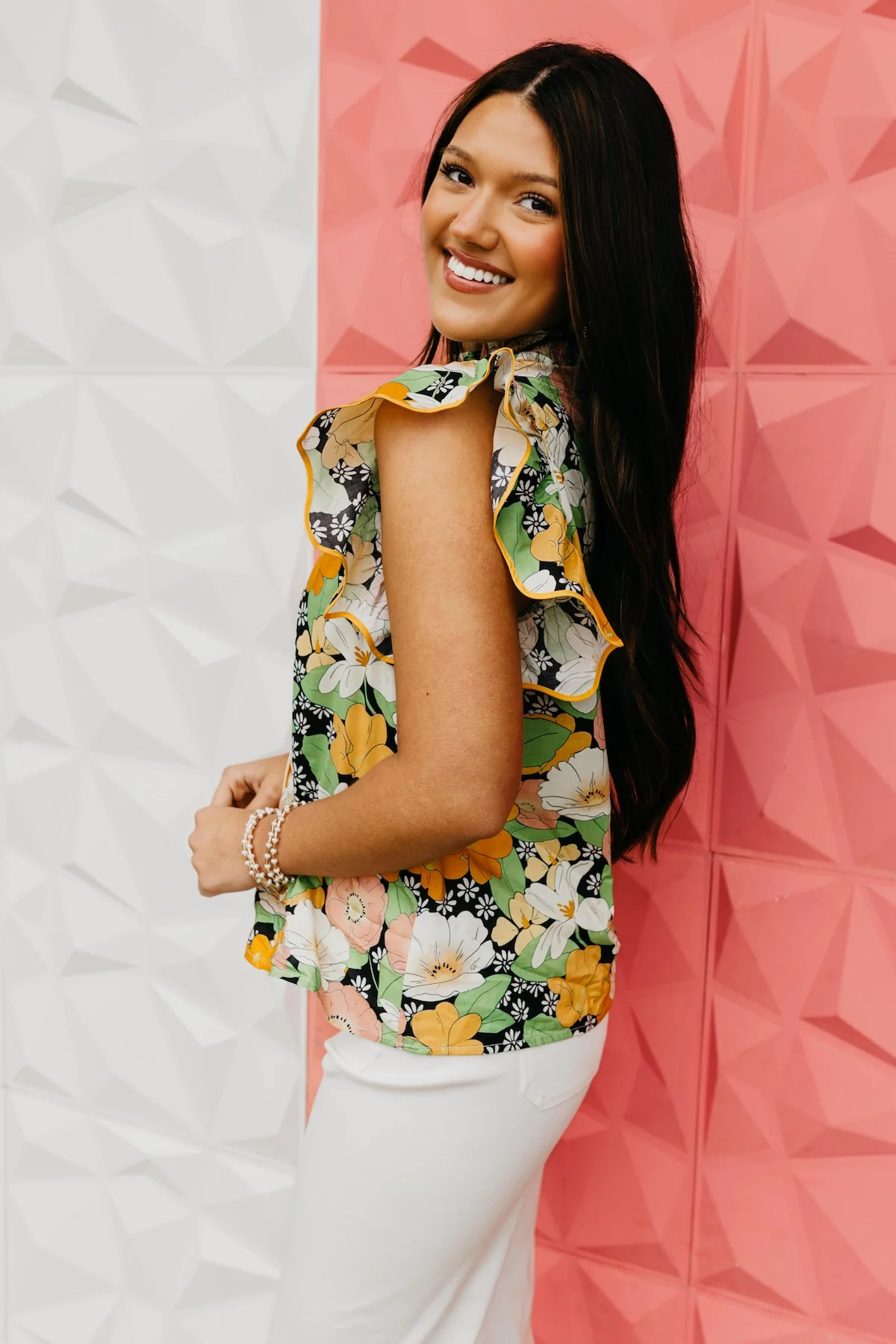 The Cohen Floral Button Up Blouse - Image 9