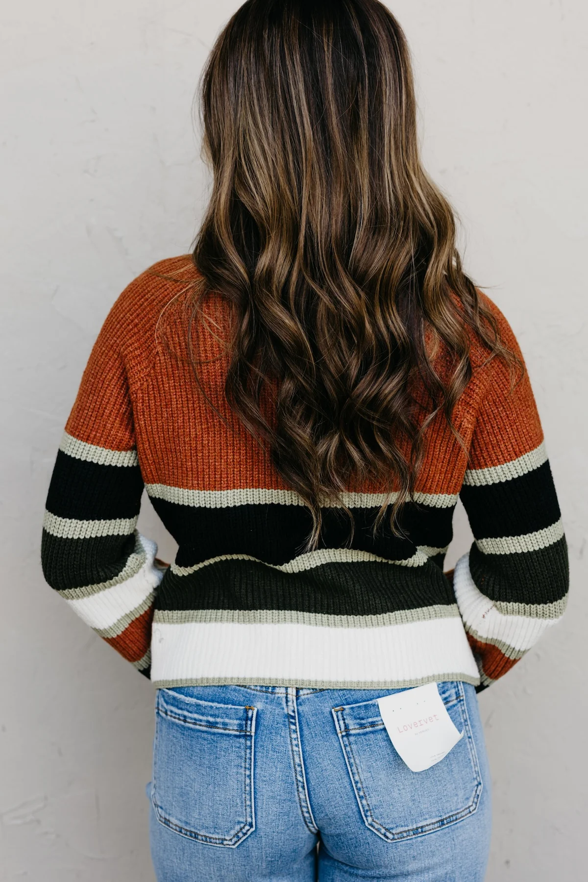 The Cora Striped Mock Neck Sweater - Image 12